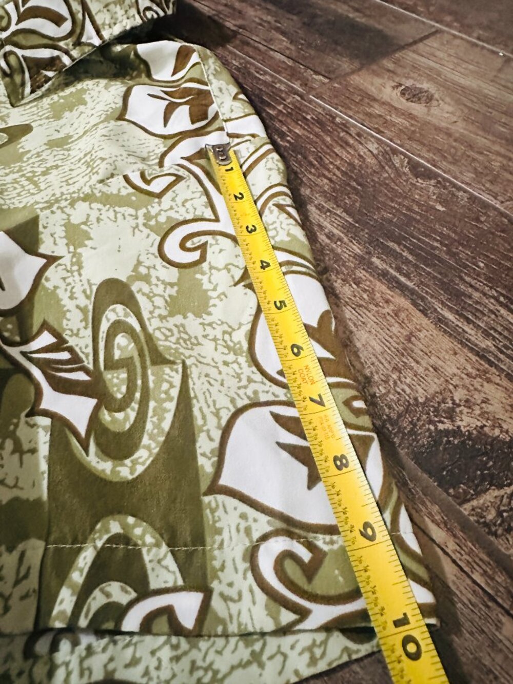 Men’s Roundy Bay Short Sleeve Polyester Hawaiian Shirt - Green Floral - L Large - Picture 8 of 8